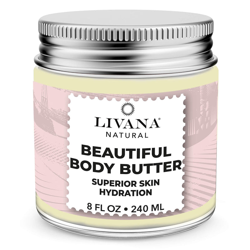 Beautiful Body Butter by Livana, Skin Moisturizer, 8oz. - BeesActive Australia