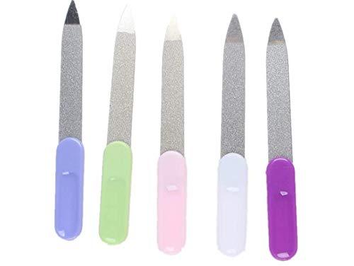 Cafurty Nail Tools - 5pcs Metal Double Sided Nail File Stainless Steel Manicure Pedicure Tools Files - Metal Nail File Men Filer for Toenails Stainless Steel Fingernail Files 5 Pack - BeesActive Australia