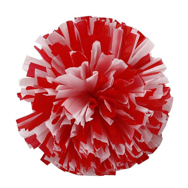 [AUSTRALIA] - PUZINE 12" Plastic PE Cheerleading Pom POMS Pack of 2 red and white 