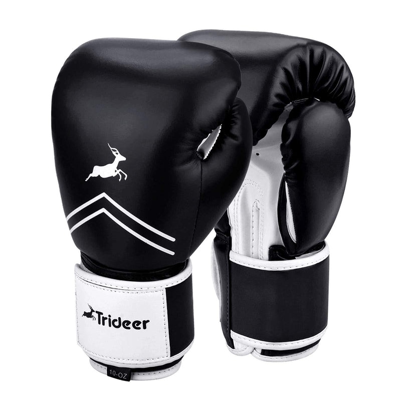 Trideer Pro Grade Boxing Gloves for Men & Women, Kickboxing Bagwork Gel Sparring Training Gloves, Muay Thai Style Punching Bag Mitts, Fight Gloves Black 8 - BeesActive Australia