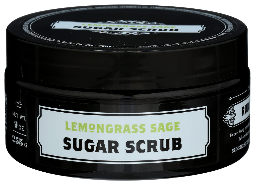 SPINSTER SISTERS CO Lemongrass Sage Sugar Scrub, 9 OZ - BeesActive Australia