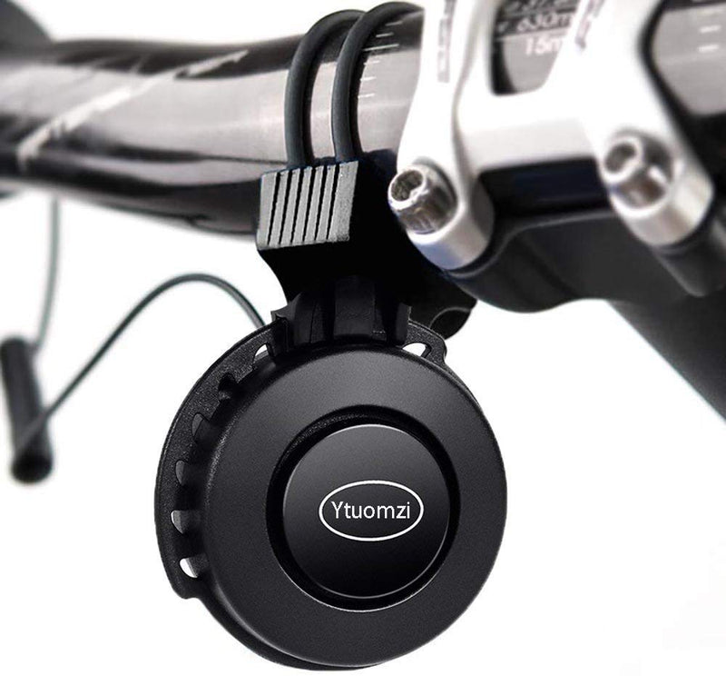 Ytuomzi Electric Bike Horn USB Rechargeable Bicycle Bell 120 db Invisible Cycling Alarm Loud Horn Waterproof 3 Modes Alert Ring for Mountain/Road Bike Scooters Handlebar 22-31.8mm Black - BeesActive Australia