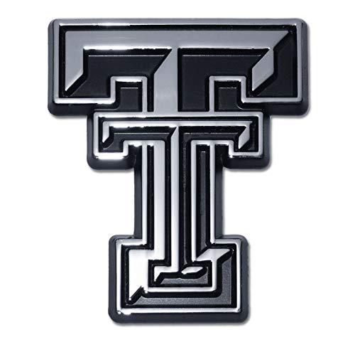 Texas Tech University Red Raiders Premium Metal Auto Emblem (Chrome) Chrome - BeesActive Australia