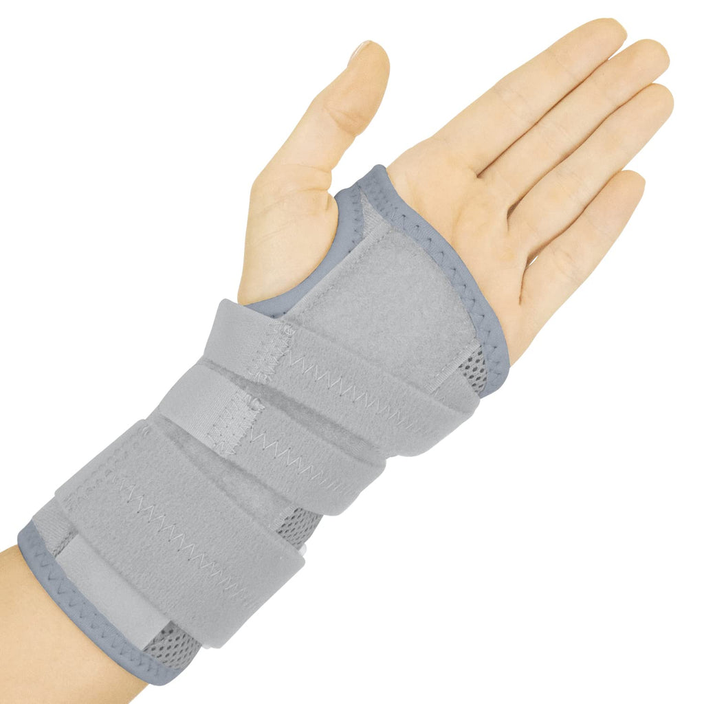 Vive Carpal Tunnel Wrist Brace (Left or Right) - Arm Compression Hand Support Splint - for Men, Women, Kids, Bowling, Tendonitis, Arthritis, Athletic Pain, Sports, Golf - Universal Adjustable Fit Gray - BeesActive Australia