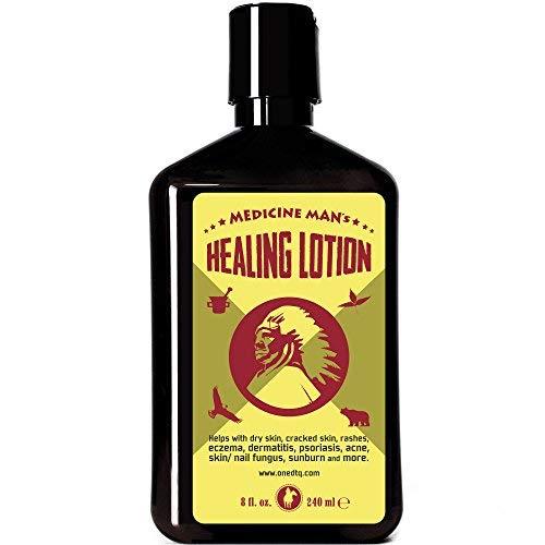 Medicine Man’s Healing Body Lotion - Tea Tree Oil Moisturizer - Natural and Organic, Dermatitis, Psoriasis, Anti Acne Treatment - 8 Ounces - for Dry, Itchy, Scaly Skin - BeesActive Australia