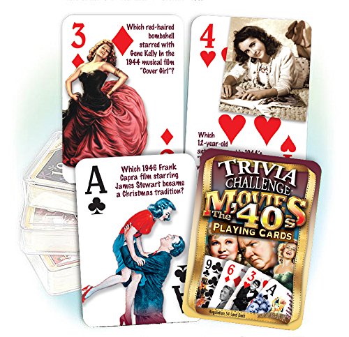 1940's Movies Trivia Playing Cards: 75th or 80th Birthday - BeesActive Australia