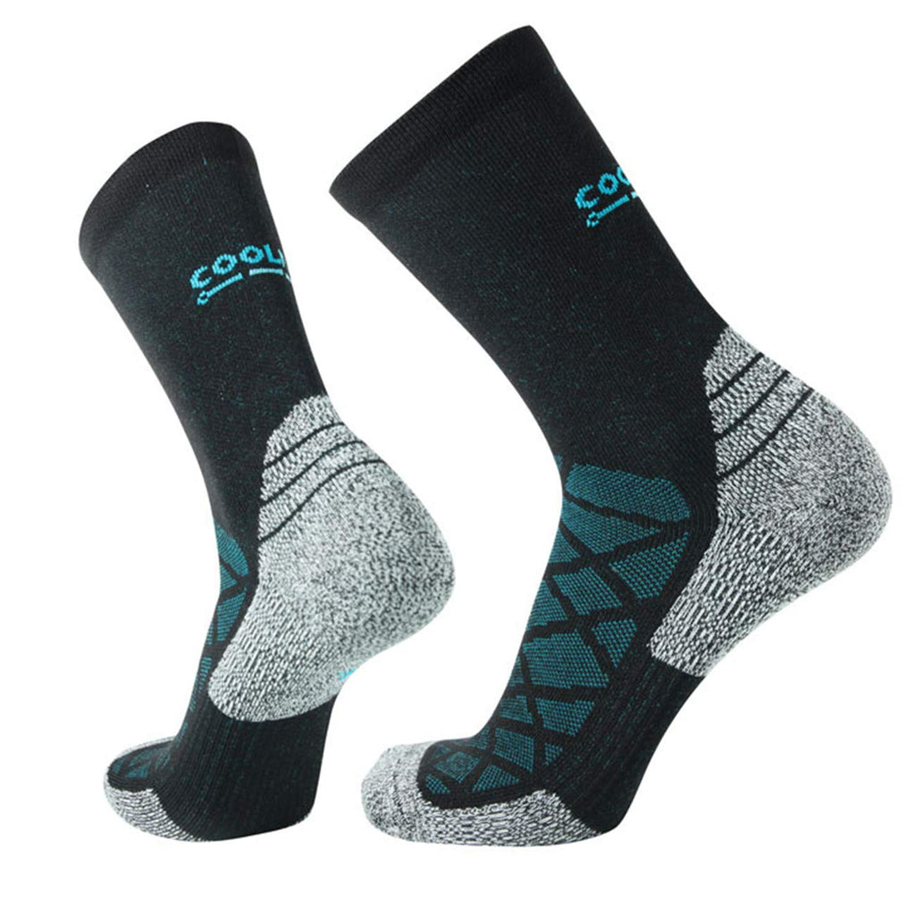 COOLMAX Brand Performance Mild Compression Support (15-18mmHg) Crew Socks (5 pairs) for Men & Women Socks Large Cmf8s - BeesActive Australia