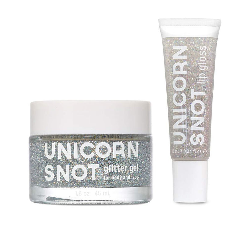 Unicorn Snot Holographic Glitter Lip Gloss & Gel, Combo Pack, Halloween Makeup, Silver - BeesActive Australia