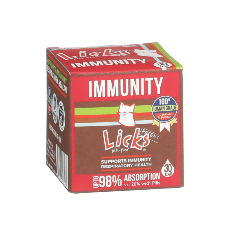 Licks Pill-Free Cat Immunity - Immune Support Cat Supplies - Respiratory Supplements for Cats - Cat Health Supplies - Gel Packets - 30 Use - BeesActive Australia