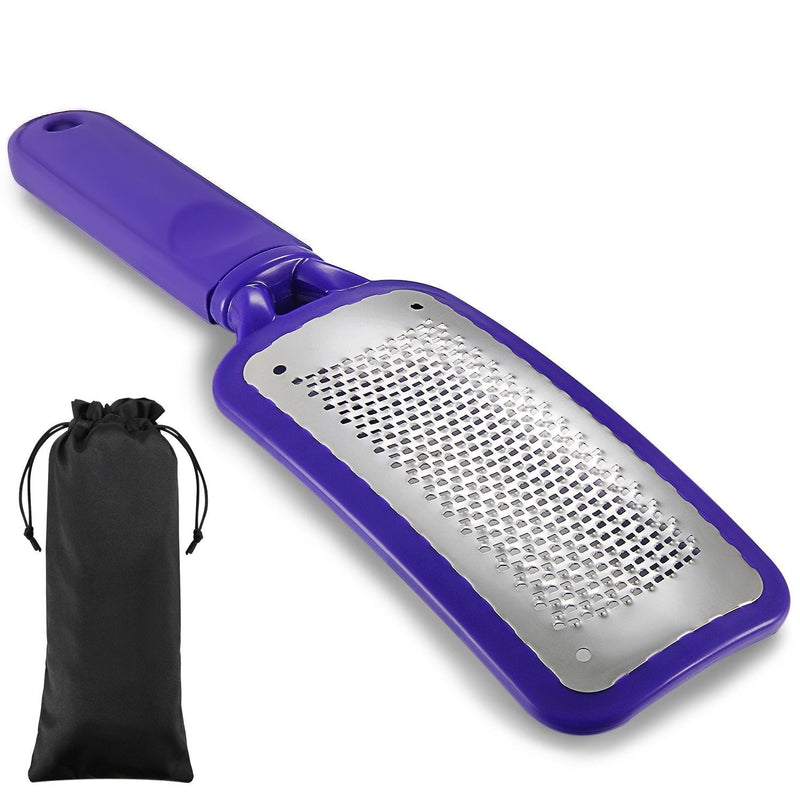 Vtrem Foot Rasp Stainless Steel Colossal Foot File Callus Remover Professional Pedicure Tool Kit For Men & Women Foot Care To Exfoliates, Removes Hard Skin, Leaves Feet Smooth and Soft, Purple Purple foot rasp callus remover - BeesActive Australia