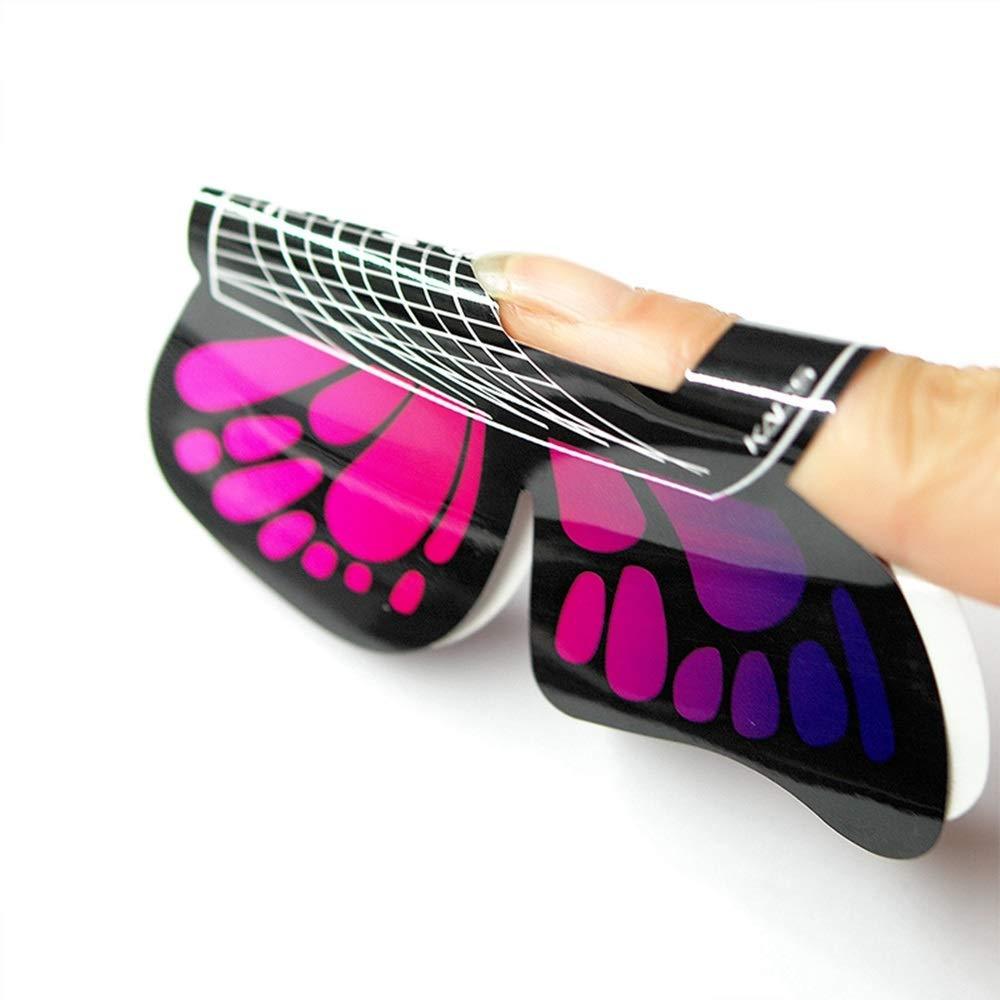 Nail Forms Tips Extension Guide Sticker Nail Art Butterfly Sticker Gel/Acrylic Nail Polish 100 pcs (Size-1) Size-1 - BeesActive Australia