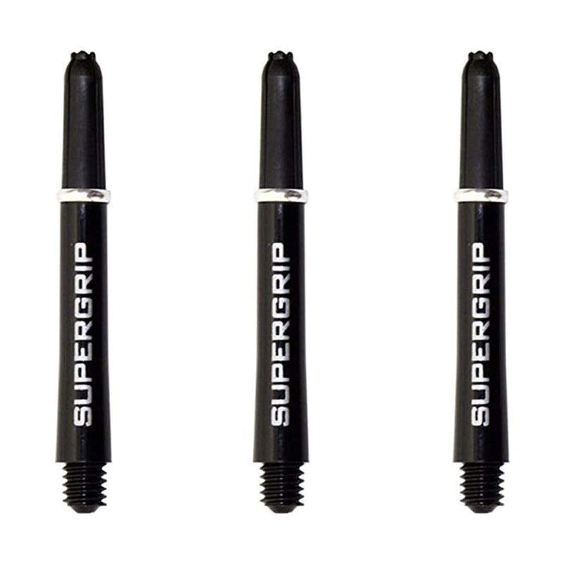 Art Attack Harrows Supergrip Tweenie Dart Shafts, Polycarbonate Stems, Machined Rings, Black & Silver (3 Sets) - BeesActive Australia