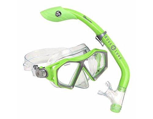 [AUSTRALIA] - Aqua Lung Green Buzz Jr Mask/Island Dry Jr Snorkel Combo 