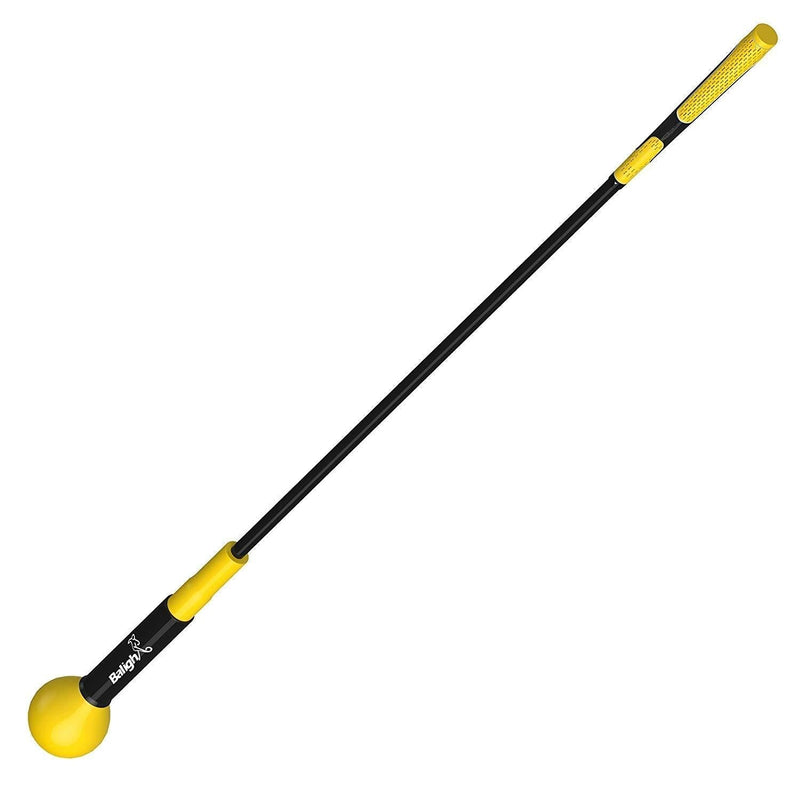 Balight Golf Swing Trainer Aid and Correction for Strength Grip Tempo & Flexibility Training Suit for Indoor Practice Chipping Hitting Golf Accessories Yellow 48.0 Inches - BeesActive Australia