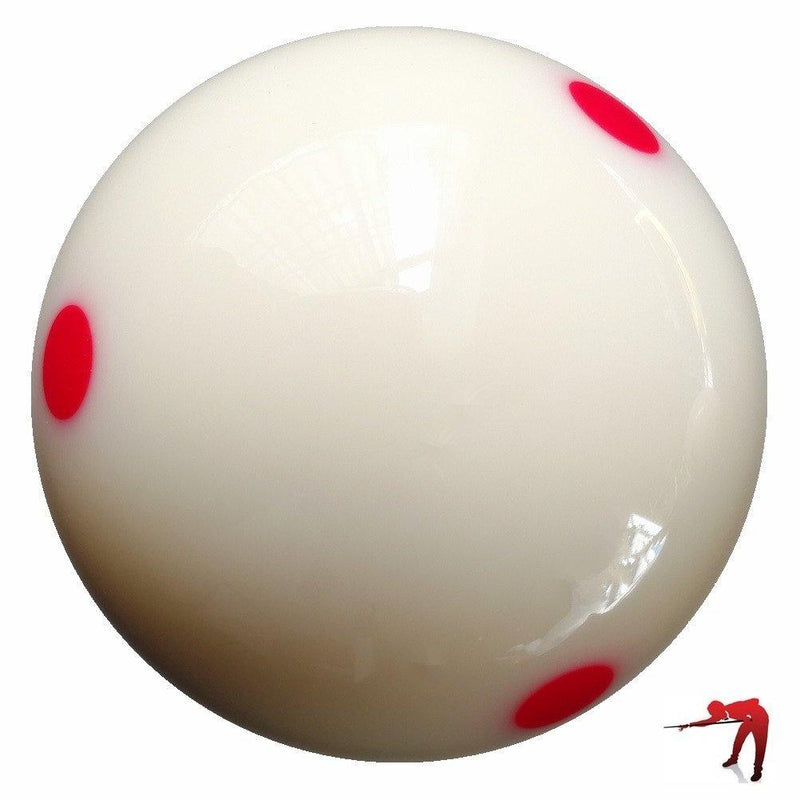 [AUSTRALIA] - Loto AAA-Grade PRO Cup Standard Pool-Billiard Cue Ball with 6 Dots (2-1/4'', 6 oz) Red 