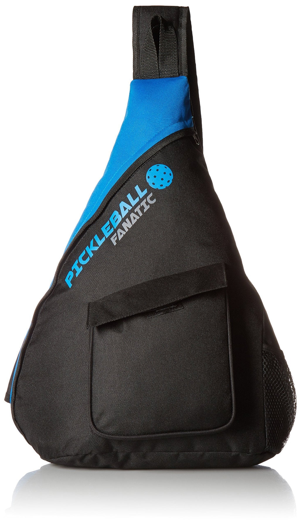 [AUSTRALIA] - Pickleball Fanatic Sling Bag with Pockets for Paddles, Balls, Gear, and Water Bottle Blue/Black 