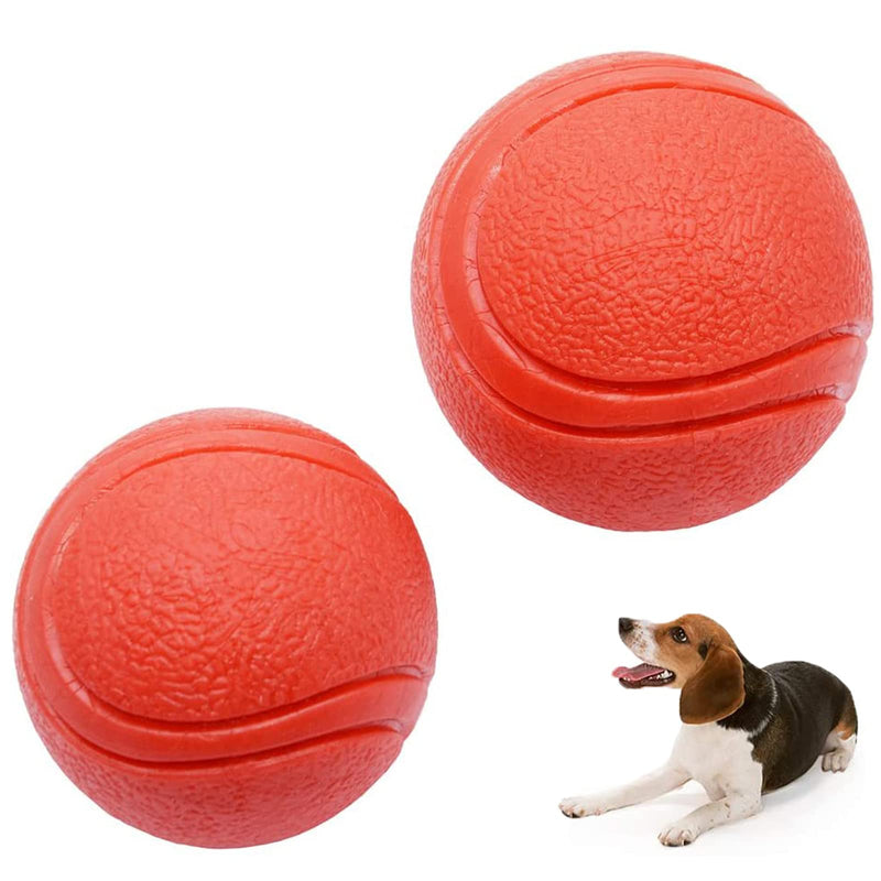 Rubber Dog Ball Chewing Balls Dog Soft Balls Cleaning Teeth Toys Balls with High Bounce for Small Medium Large Pet Toys Red - BeesActive Australia