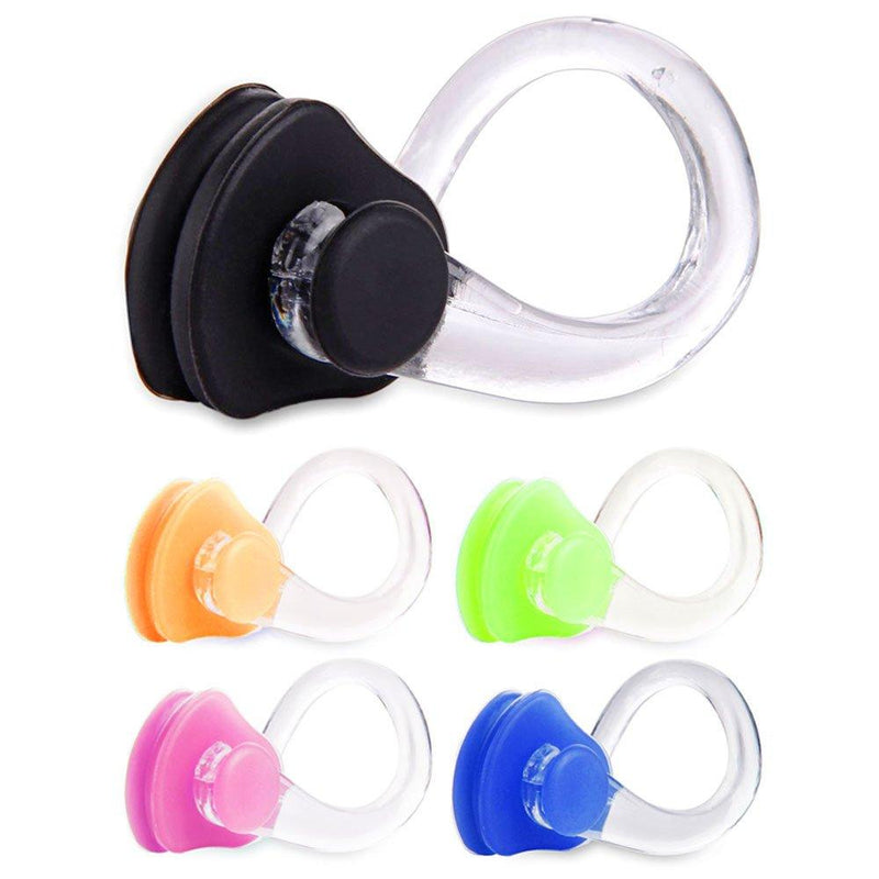 Linwnil [10Pcs/Pack] Waterproof Silica Gel Swimming Nose Clip - Comfortable Soft Latex Plugs for Kids and Adults Multi-Color [Random Color] (10Pcs/Pack) - BeesActive Australia