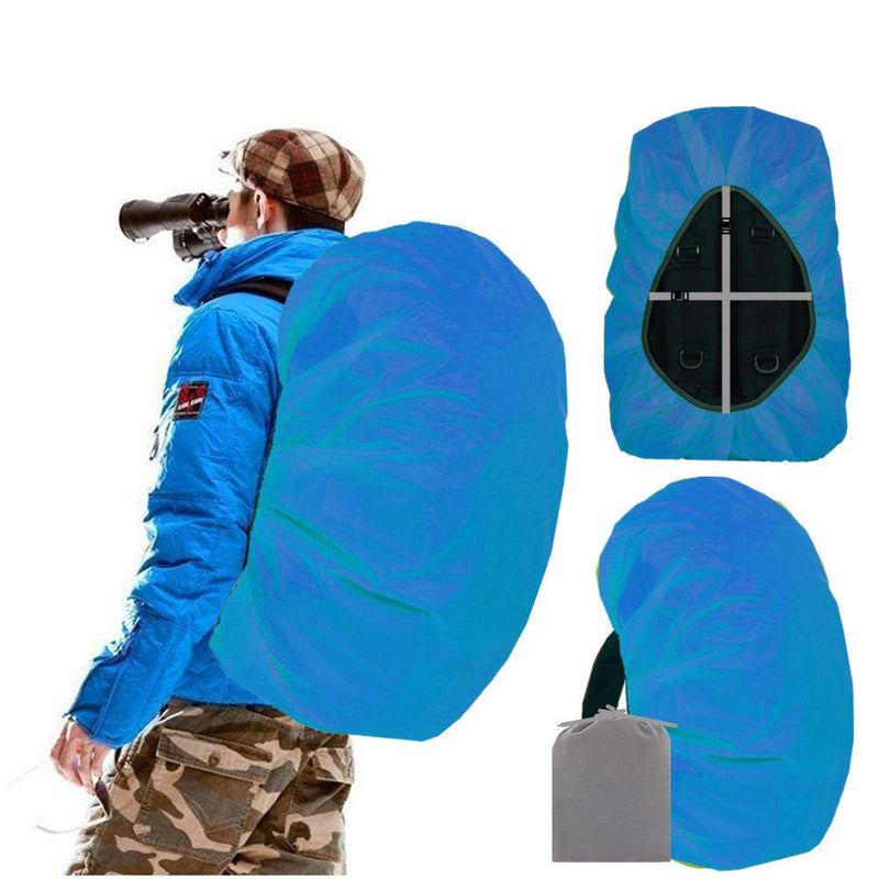 Joy Walker Waterproof Backpack Rain Cover for (15-90L), Upgraded Anti-Slip Cross Buckle Straps, Triple Strengthened Layers for Hiking Camping Traveling Acqua Small (for 15-25L backpack) - BeesActive Australia