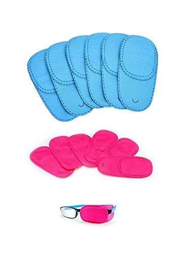 Alfto Children Adult Eye Patch for Glasses to Treat Lazy Eye/Amblyopia/Strabismus 12pcs(Blue + Pink)(4.21inch x 1.96inch) - BeesActive Australia