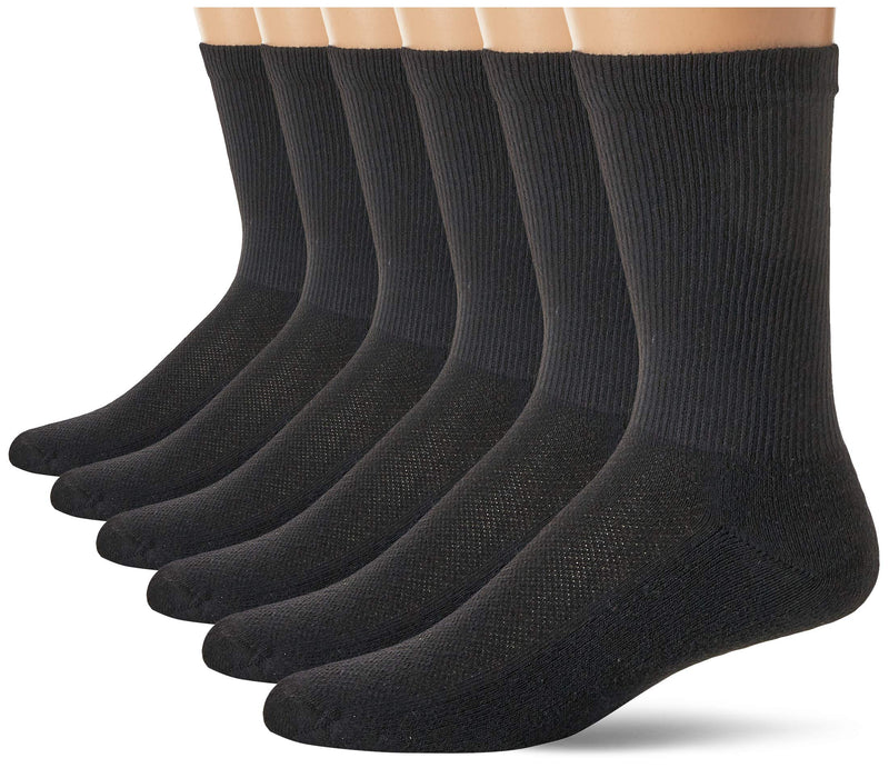 Hanes Ultimate Men's 6-Pack X-temp Crew Socks 6-12 Black - BeesActive Australia