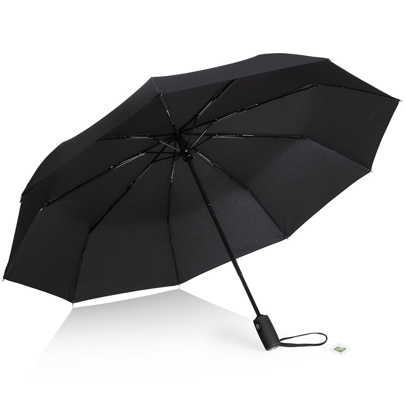 AYL Windproof Travel Umbrella Foldable - with Teflon Coating (Black) Black - BeesActive Australia