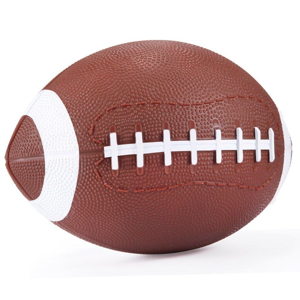 Stylife Mini Inflatable Football 7.5Inch Playground Balls for Kids and Junior Outdoor Family Games Brown - BeesActive Australia