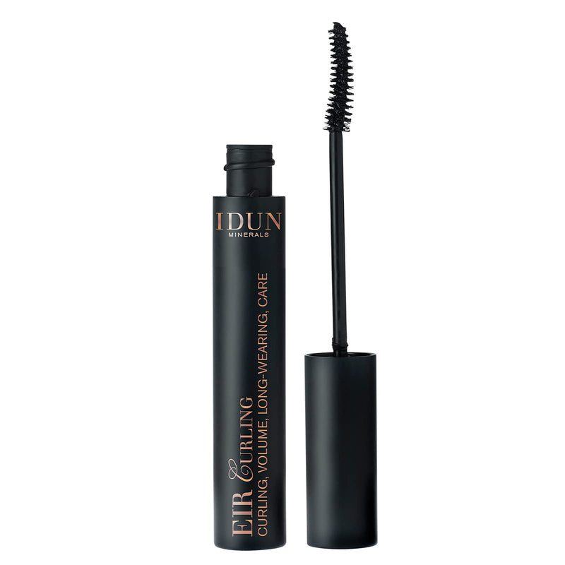 IDUN Minerals - EIR Curling Mascara - Add Volume to Lashes, Without Smudging and Clumping, Safe for Sensitive Eyes - Cruelty Free, 100% Vegan Makeup - 007 Black, 0.40 fl oz Tube - BeesActive Australia