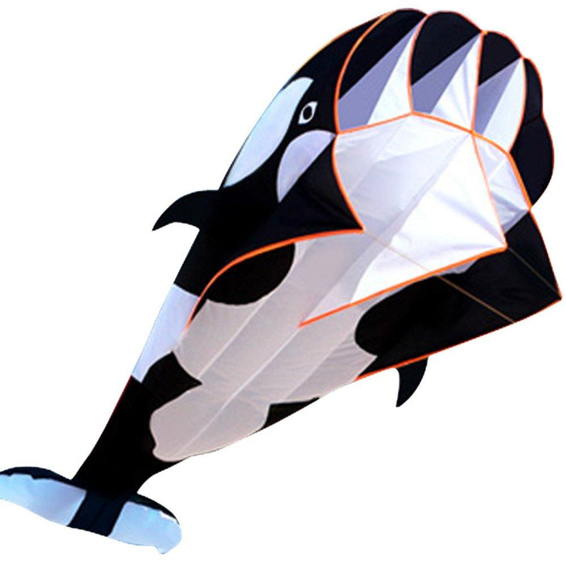 [AUSTRALIA] - Hengda KITE-3D Kite Huge Frameless Soft Parafoil Giant Black Dolphin Breeze Kite 