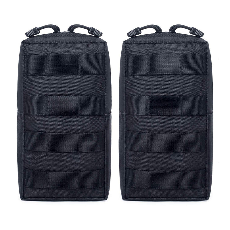 [AUSTRALIA] - Tacticool 2 Pack Molle Pouches - Tactical Compact Water-Resistant EDC Pouch 2 Pack-Black 