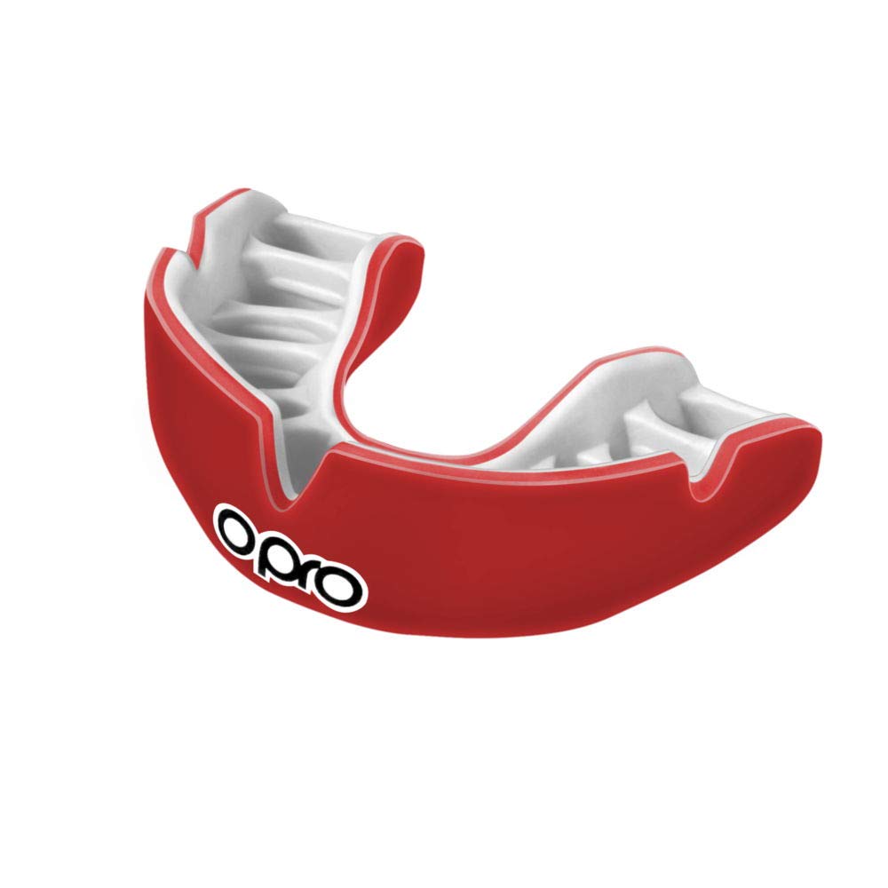 OPRO Power-Fit Mouthguard, Adults and Junior Sports Mouth Guard with Case for Boxing, Basketball, Lacrosse, Football, MMA, Martial Arts, Hockey and All Contact Sports Red Adult - BeesActive Australia