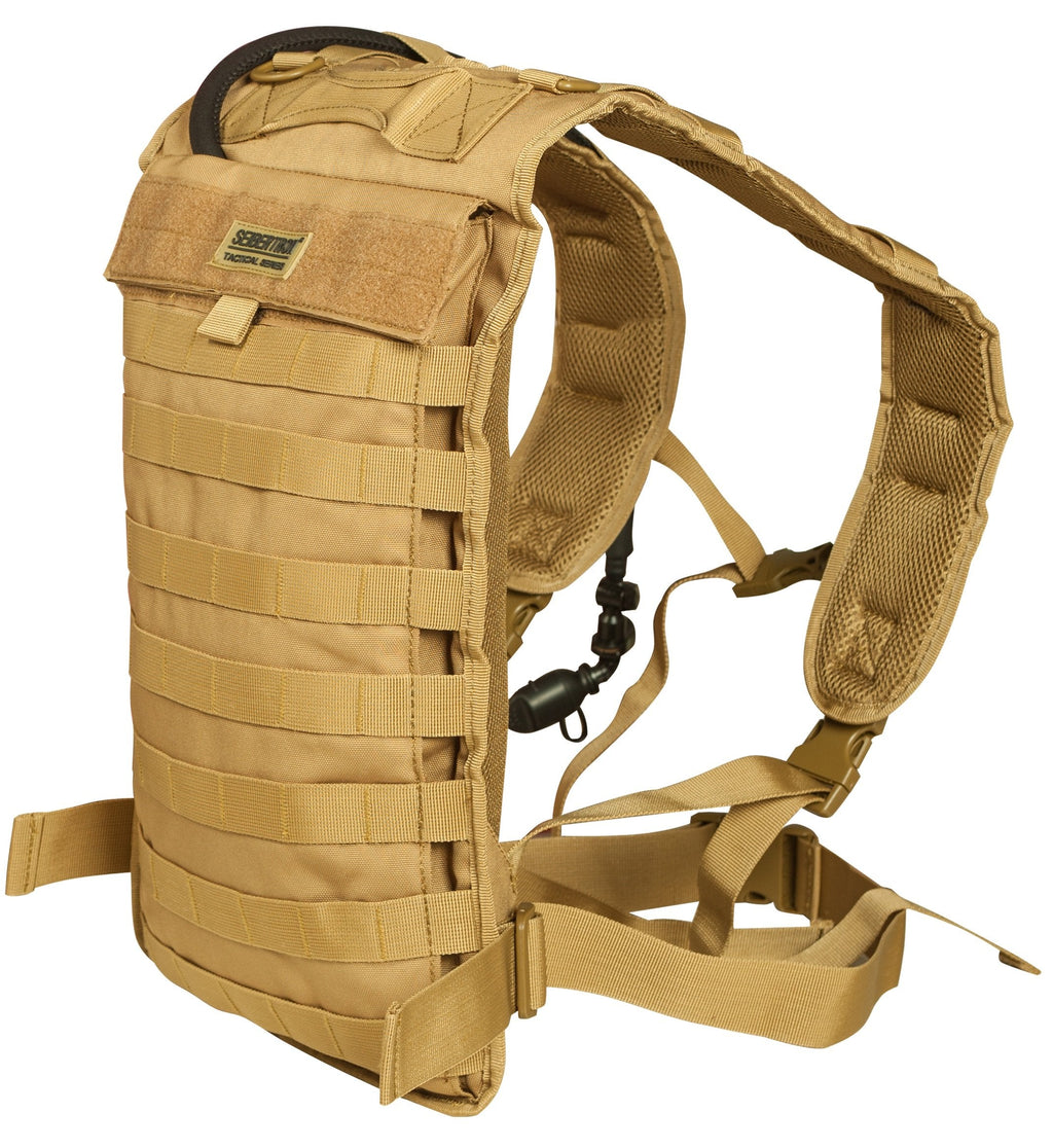 Seibertron Tactical Molle Hydration Carrier Pack Backpack Great for Outdoor Sports of Running Hiking Camping Cycling Motorcycle Fit 2L or 2.5L Water Bladder(not Included) Khaki Hydration Carrier Pack Khaki - BeesActive Australia
