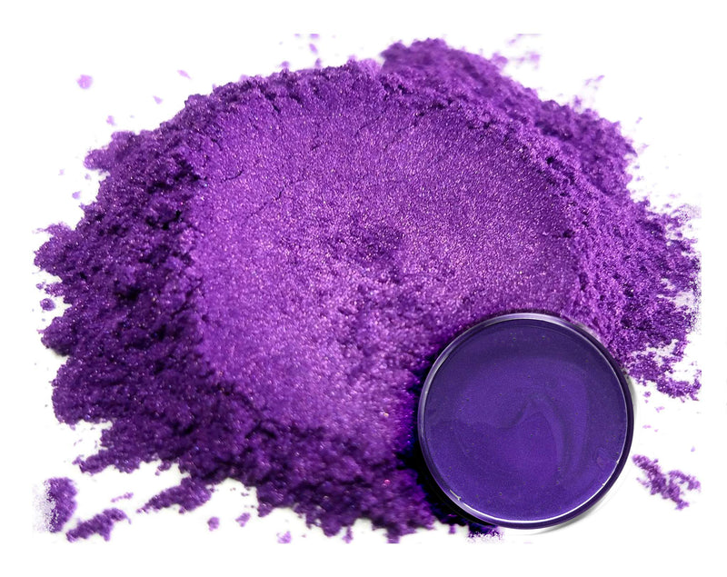 Mica Powder Pigment “Rainbow Violet” (50g) Multipurpose DIY Arts and Crafts Additive | Woodworking, Epoxy, Resin, Paint, Soap, Natural Bath Bombs, Nail Polish, Lip Balm (Rainbow Violet, 50G) Rainbow Violet - BeesActive Australia