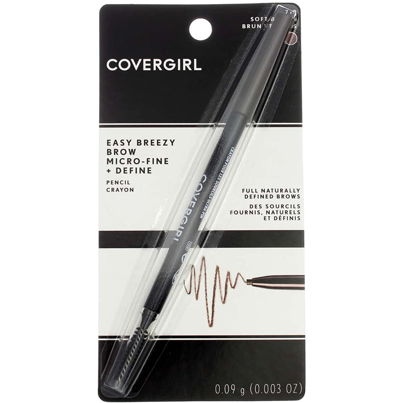 Covergirl Easy Breezy Brow Micro-Fine + Define Pencil, #710 Soft Brown (Pack of 2) - BeesActive Australia