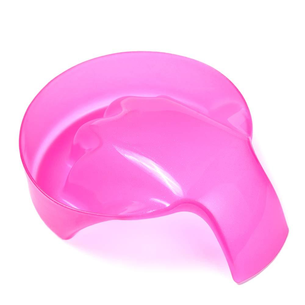 Rolabling 1Pcs Nail Art Soak Bowl Nail Polish Powder Removal Tray Nail Spa Salon Soaker Bowl Manicure Tools (Red) Pink - BeesActive Australia