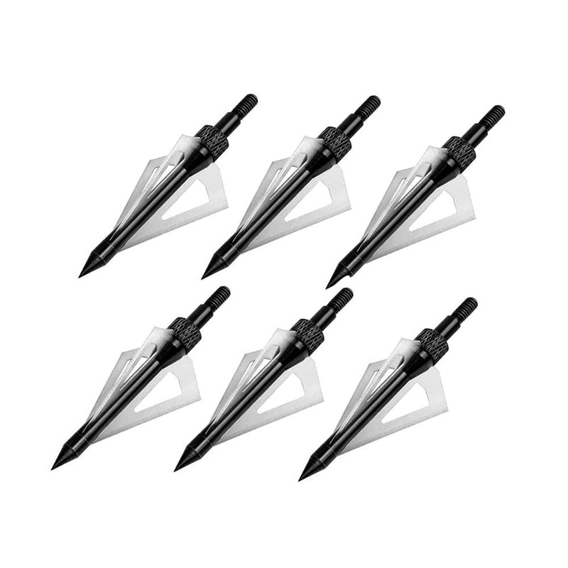 EOOENOON Hunting Broadheads 100/125 Grains, Archery Broadheads Screw-in Arrow Heads Arrow Tips Compatible with Traditional Bows and Compound Bow D-black - BeesActive Australia