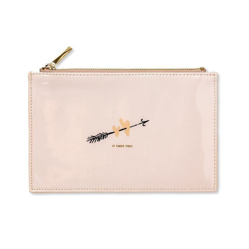 Kate Spade New York Women's Two Hearts Bridal Pencil Pouch, Pink Multi, One Size - BeesActive Australia