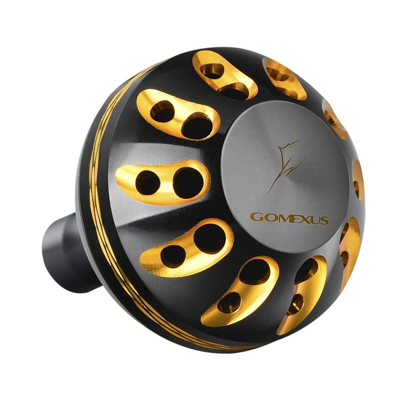 [AUSTRALIA] - GOMEXUS Power Knob Compatible for Penn Clash Conflict Spinning Reel Handle Knob Metal Fishing Reel Replacement Part 38mm Direct Fitment black gold 