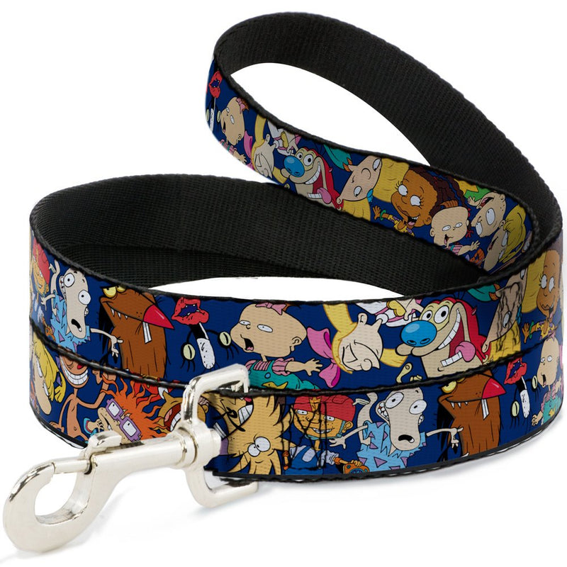 Dog Leash Nick 90s Rewind 16 Character Poses Navy Blue 6 Feet Long 1.5 Inch Wide - BeesActive Australia