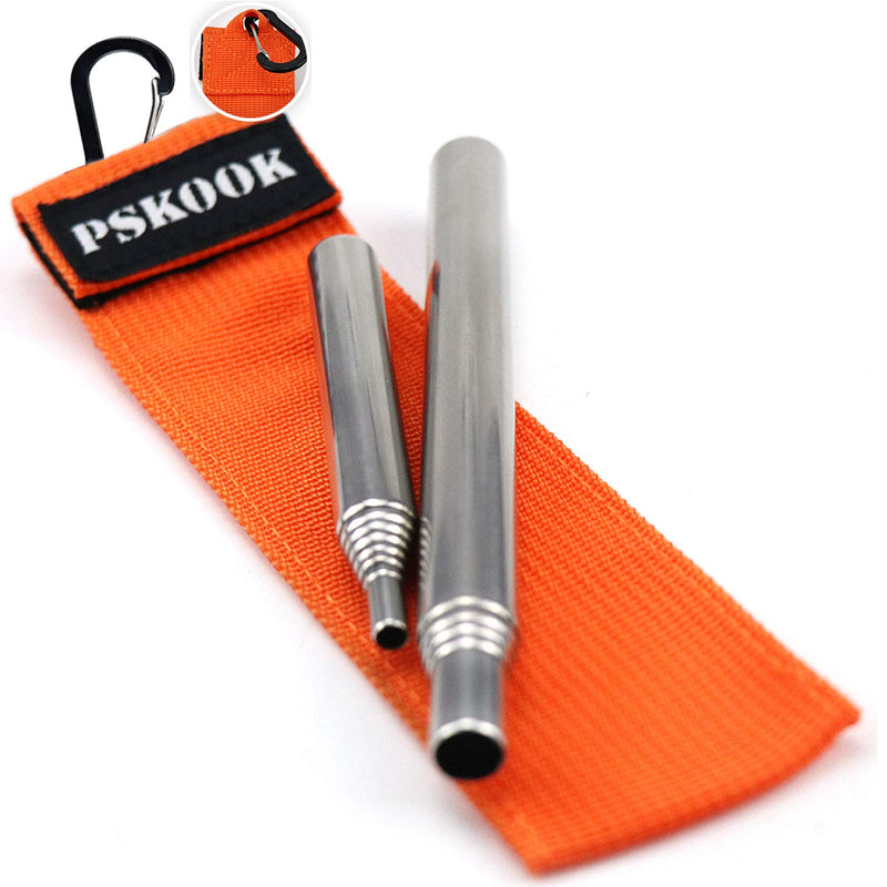 PSKOOK 2 Pcs Pocket Portable Bellows Fire Blow Tube , Collapsible Mini Survival Gear to Blow Oxygen into Flame, Camp Fire Starter Survival Tool for Campfire, Wood Stove and Fire Pit. - BeesActive Australia