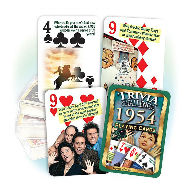 1954 Trivia Challenge Playing Cards: Birthday Gift - BeesActive Australia