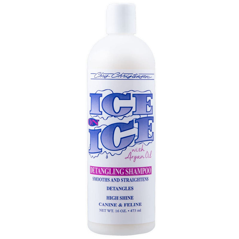 Chris Christensen Ice on Ice Strengthening Dog Shampoo, Groom Like a Professional, Revives Dry, Damaged Coats and Strands, All Coat Types, Made in USA 16oz - BeesActive Australia