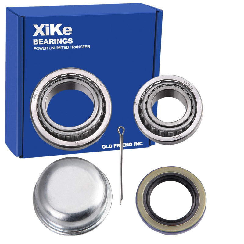 [AUSTRALIA] - XiKe 1 Set Fits for 1-3/8'' to 1-1/16'' Axles Trailer Wheel Hub Bearings Kit, L68149/L68111 and L44649/L44610, 171255TB Seal OD 1.719'', Dust Cover and Cotter Pin, Rotary Quiet High Speed and Durable. 