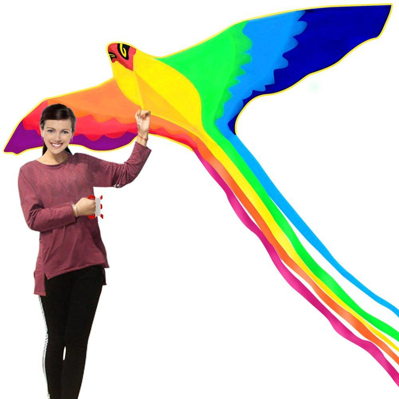 [AUSTRALIA] - HENGDA KITE-Strong Phoenix with Long Colorful Tail!Huge Beginner Phoenix Kites for Kids and Adults 74-Inch Come with String and Handle 