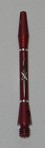 [AUSTRALIA] - US Darts - Diamond Cut Star RED Dart Shafts - 2 Sets (6 shafts), 2BA Short + O'rings 