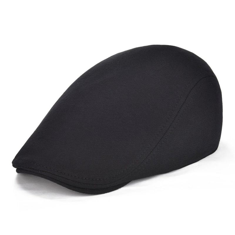 VOBOOM Men's Cotton Flat Ivy Gatsby Newsboy Driving Hat Cap Black - BeesActive Australia