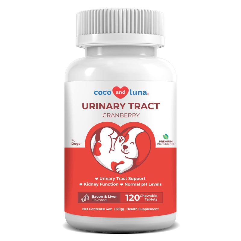 Cranberry for Dogs - Urinary Tract Support, Bladder Support for Dogs, Dog UTI, Bladder Stones, Dog Incontinence Support, Cranberry Supplement for Dogs Tablet 120 Tablets - BeesActive Australia