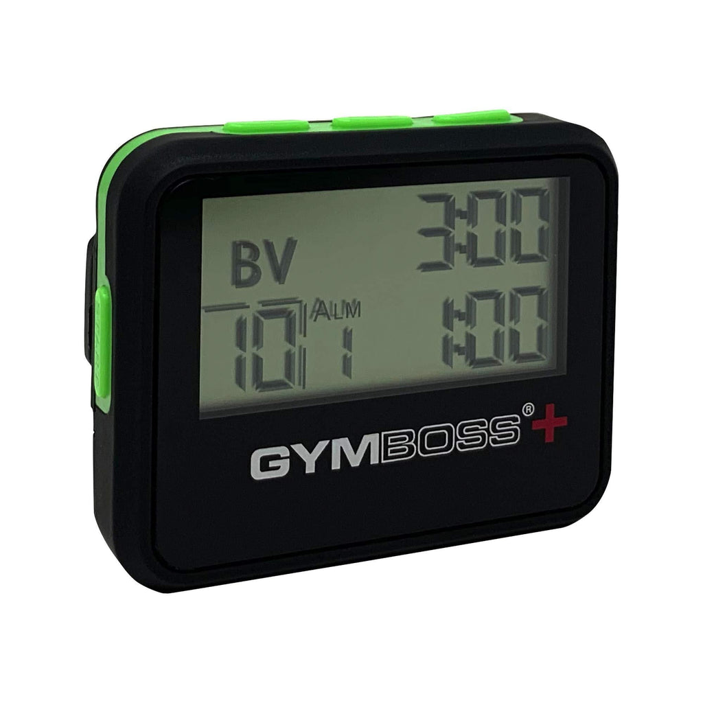 Gymboss Plus Interval Timer and Stopwatch Black / Green - BeesActive Australia