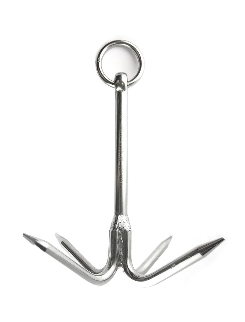 [AUSTRALIA] - Stainless Steel 316 Hook Anchor 8" (200mm) Marine Grade Grapple Grappling Hook 