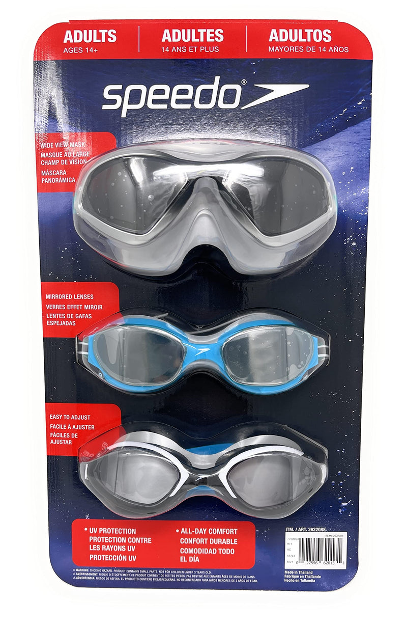 Speedo 3 Pack Adult Swimming Goggles - Colors May Vary - BeesActive Australia